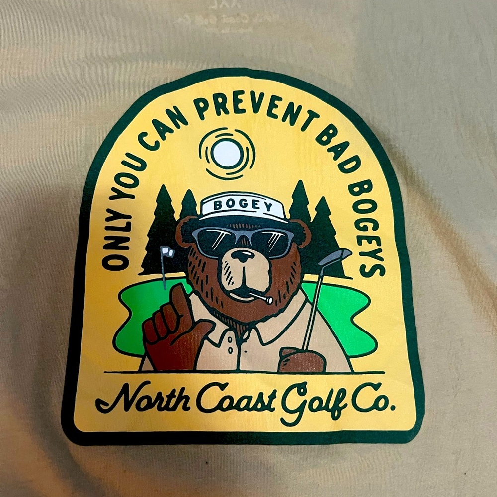 Golf Smokey the bear bogey shirt XXL